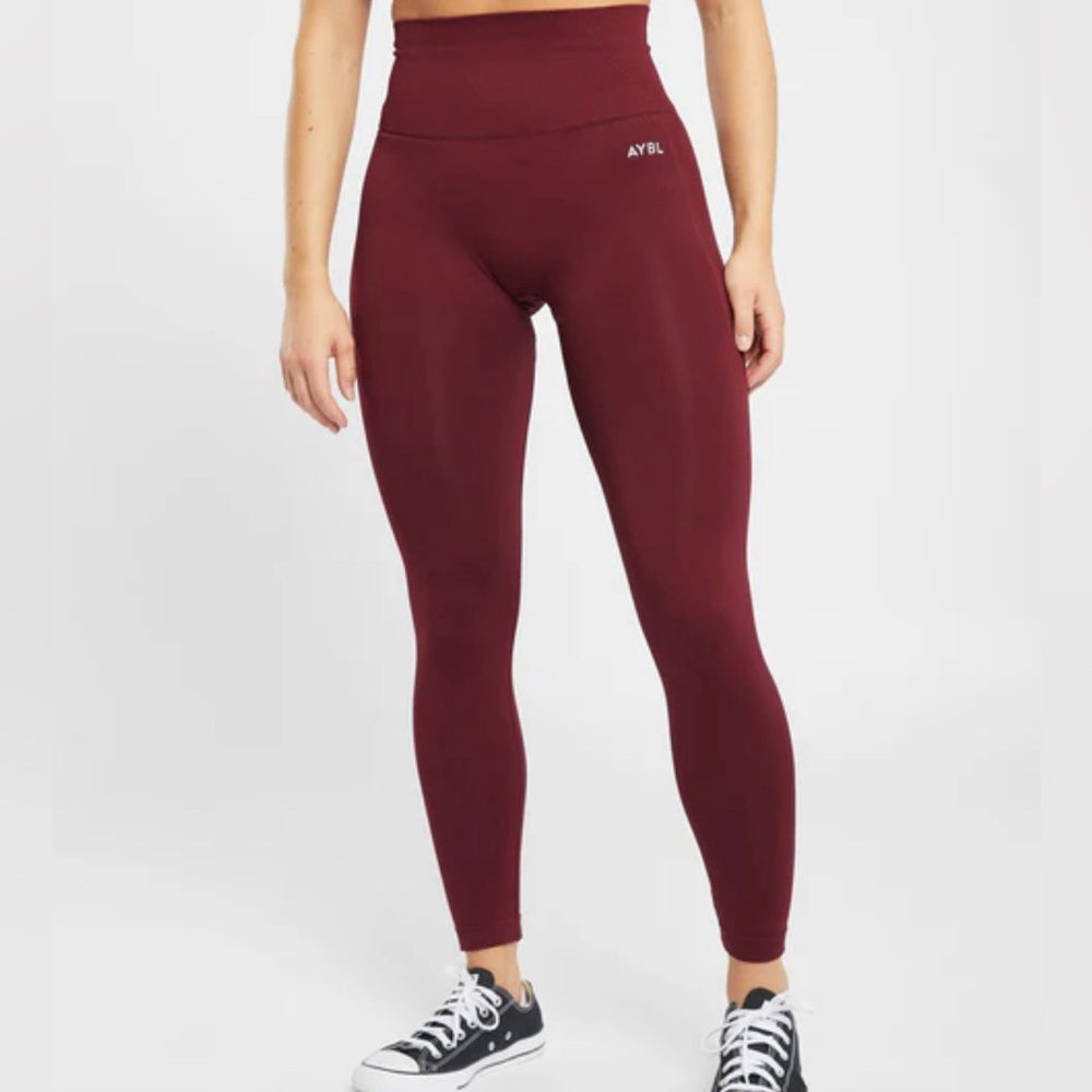 AYBL Empower Seamless Leggings - Burgandy/wine size S‎